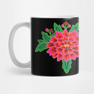 Bold bright pink flower Mug